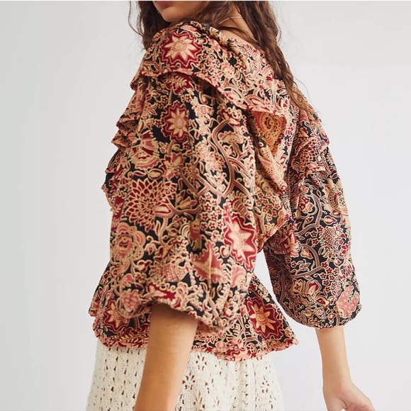 NWT!! Love the Label Anthropologie Jaipur Printed Top - Picture 2 of 8